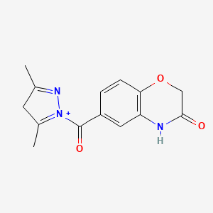 6-(3,5-dimethyl-4H-1lambda4-pyrazole-1-carbonyl)-2H-benzo[b][1,4]oxazin-3(4H)-one