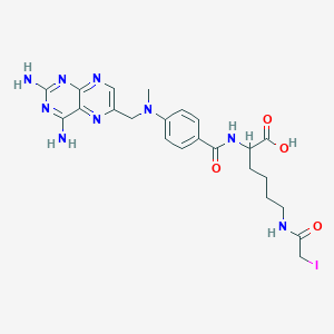 molecular formula C23H28IN9O4 B15126491 2-[[4-[(2,4-Diaminopteridin-6-yl)methyl-methylamino]benzoyl]amino]-6-[(2-iodoacetyl)amino]hexanoic acid 