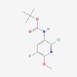 molecular formula C11H14ClFN2O3 B1512651 tert-Butyl (2-chloro-5-fluoro-6-methoxypyridin-3-yl)carbamate CAS No. 943025-87-4