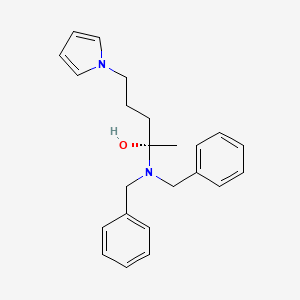 molecular formula C23H28N2O B1512654 (S)-2-(Dibenzylamino)-5-(1H-pyrrol-1-yl)pentan-2-ol CAS No. 288588-11-4