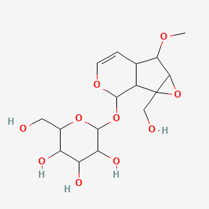 2-(Hydroxymethyl)-6-[[2-(hydroxymethyl)-5-methoxy-3,9-dioxatricyclo[4.4.0.02,4]dec-7-en-10-yl]oxy]oxane-3,4,5-triol