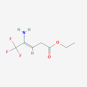 molecular formula C7H10F3NO2 B1512658 Ethyl 4-amino-5,5,5-trifluoropent-3-enoate 