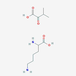 molecular formula C11H22N2O5 B15126594 2,6-Diaminohexanoic acid;3-methyl-2-oxobutanoic acid 