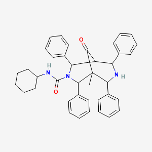 N-Cyclohexyl-5-methyl-9-oxo-2,4,6,8-tetraphenyl-3,7-diazabicyclo(3.3.1)nonane-3-carboxamide