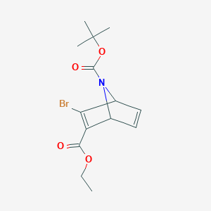 molecular formula C14H18BrNO4 B1512661 7-tert-Butyl 2-ethyl 3-bromo-7-azabicyclo[2.2.1]hepta-2,5-diene-2,7-dicarboxylate CAS No. 502506-71-0