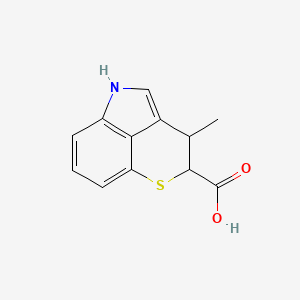 molecular formula C12H11NO2S B15126621 5-Methyl-7-thia-2-azatricyclo[6.3.1.04,12]dodeca-1(12),3,8,10-tetraene-6-carboxylic acid 