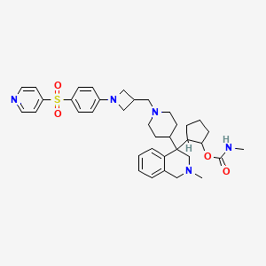 [2-[2-methyl-4-[1-[[1-(4-pyridin-4-ylsulfonylphenyl)azetidin-3-yl]methyl]piperidin-4-yl]-1,3-dihydroisoquinolin-4-yl]cyclopentyl] N-methylcarbamate