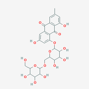 1,6-Dihydroxy-3-methyl-8-[3,4,5-trihydroxy-6-[[3,4,5-trihydroxy-6-(hydroxymethyl)oxan-2-yl]oxymethyl]oxan-2-yl]oxyanthracene-9,10-dione