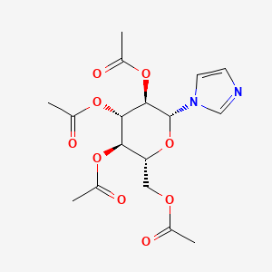 molecular formula C17H22N2O9 B1512667 1-(2,3,4,6-tetra-O-acetyl-b-D-glucopyranosyl)imidazole CAS No. 38953-70-7