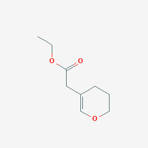 molecular formula C9H14O3 B15126672 ethyl 2-(3,4-dihydro-2H-pyran-5-yl)acetate 