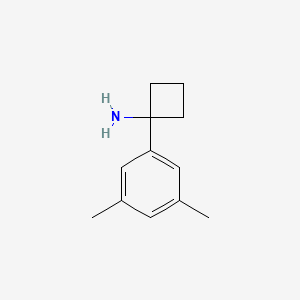 molecular formula C12H17N B15126707 1-(3,5-Dimethylphenyl)cyclobutan-1-amine 