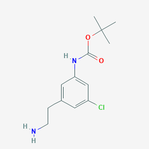 molecular formula C13H19ClN2O2 B1512671 tert-Butyl (3-(2-aminoethyl)-5-chlorophenyl)carbamate CAS No. 1188265-90-8