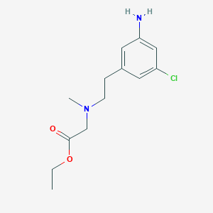 molecular formula C13H19ClN2O2 B1512672 Ethyl 2-((3-amino-5-chlorophenethyl)(methyl)amino)acetate CAS No. 1188265-93-1