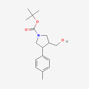 molecular formula C17H25NO3 B15126733 tert-butyl 3-(hydroxymethyl)-4-(4-methylphenyl)pyrrolidine-1-carboxylate 