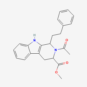 Methyl (3S)-2-acetyl-1-(2-phenylethyl)-1H,2H,3H,4H,9H-pyrido[3,4-b]indole-3-carboxylate