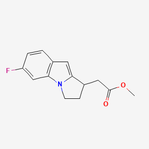 molecular formula C14H14FNO2 B1512683 Methyl 2-(6-fluoro-2,3-dihydro-1H-pyrrolo[1,2-a]indol-1-yl)acetate CAS No. 476619-16-6