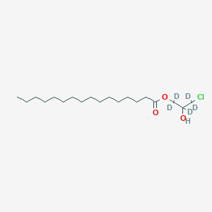 molecular formula C19H37ClO3 B15126837 (+/-)-1-Hexadecanoyl-3-chloropropane-d5-diol 