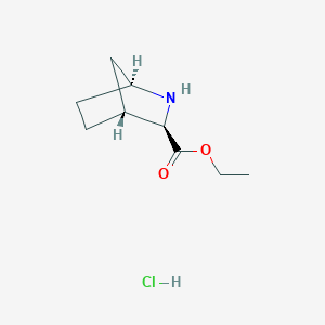 molecular formula C9H16ClNO2 B1512684 (1S,3R,4R)-Ethyl 2-azabicyclo[2.2.1]heptane-3-carboxylate hydrochloride CAS No. 229014-45-3