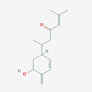 molecular formula C15H22O2 B15126848 6-(5-Hydroxy-4-methylidenecyclohex-2-en-1-yl)-2-methylhept-2-en-4-one 