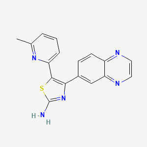 molecular formula C17H13N5S B1512686 5-(6-Methylpyridin-2-yl)-4-(quinoxalin-6-yl)thiazol-2-amine CAS No. 1025027-56-8