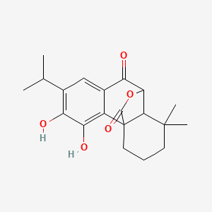 molecular formula C20H24O5 B15126861 6beta,20-Epoxy-11,12-dihydroxyabieta-8,11,13-triene-7,20-dione 