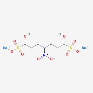 molecular formula C7H13NNa2O10S2 B1512688 Sodium 1,7-dihydroxy-4-nitroheptane-1,7-disulfonate CAS No. 900186-74-5