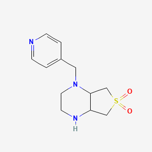 molecular formula C12H17N3O2S B15126901 (4aR,7aS)-1-[(pyridin-4-yl)methyl]-octahydro-6lambda-thieno[3,4-b]pyrazine-6,6-dione 