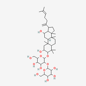 2-[2-[[2,12-dihydroxy-4,4,8,10,14-pentamethyl-17-(6-methylhepta-1,5-dien-2-yl)-2,3,5,6,7,9,11,12,13,15,16,17-dodecahydro-1H-cyclopenta[a]phenanthren-3-yl]oxy]-4,5-dihydroxy-6-(hydroxymethyl)oxan-3-yl]oxy-6-(hydroxymethyl)oxane-3,4,5-triol