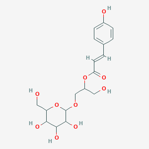 molecular formula C18H24O10 B15126918 [1-hydroxy-3-[3,4,5-trihydroxy-6-(hydroxymethyl)oxan-2-yl]oxypropan-2-yl] (E)-3-(4-hydroxyphenyl)prop-2-enoate 