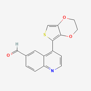 molecular formula C16H11NO3S B1512693 4-(2,3-Dihydrothieno[3,4-b][1,4]dioxin-5-yl)quinoline-6-carbaldehyde CAS No. 1119899-28-3