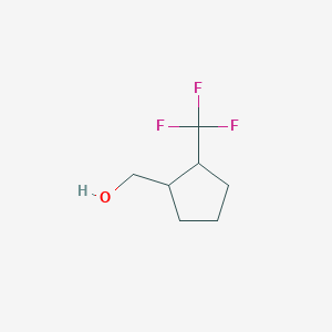 molecular formula C7H11F3O B15126956 rac-[(1R,2R)-2-(trifluoromethyl)cyclopentyl]methanol, trans 