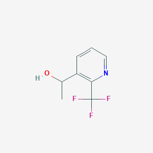 molecular formula C8H8F3NO B15126960 1-[2-(Trifluoromethyl)pyridin-3-yl]ethanol 