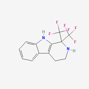 molecular formula C13H10F6N2 B15126967 1,1-Bis(trifluoromethyl)-2,3,4,9-tetrahydro-1H-b-carboline 