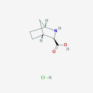 molecular formula C7H12ClNO2 B1512700 (1S,3R,4R)-2-Azabicyclo[2.2.1]heptane-3-carboxylic acid hydrochloride CAS No. 448949-66-4
