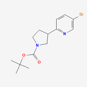 molecular formula C14H19BrN2O2 B15127004 tert-Butyl 3-(5-bromopyridin-2-yl)pyrrolidine-1-carboxylate 