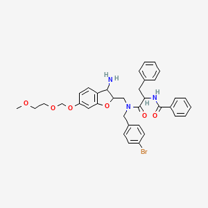 N-[1-[[3-amino-6-(2-methoxyethoxymethoxy)-2,3-dihydro-1-benzofuran-2-yl]methyl-[(4-bromophenyl)methyl]amino]-1-oxo-3-phenylpropan-2-yl]benzamide