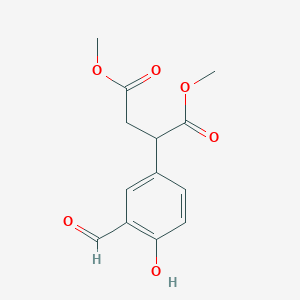 molecular formula C13H14O6 B1512701 Dimethyl 2-(3-formyl-4-hydroxyphenyl)succinate CAS No. 488713-20-8