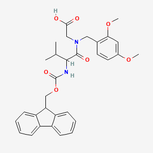 2-[(2,4-dimethoxyphenyl)methyl-[2-(9H-fluoren-9-ylmethoxycarbonylamino)-3-methylbutanoyl]amino]acetic acid