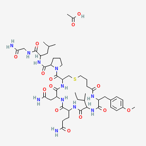 molecular formula C47H73N11O14S B15127028 Carbetocin acetate 