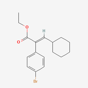 molecular formula C17H21BrO2 B1512703 (E)-Ethyl 2-(4-bromophenyl)-3-cyclohexylacrylate CAS No. 731018-45-4