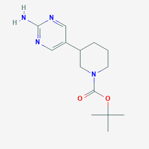 molecular formula C14H22N4O2 B15127085 tert-Butyl 3-(2-aminopyrimidin-5-yl)piperidine-1-carboxylate 