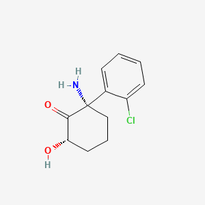 molecular formula C12H14ClNO2 B1512709 (2S,6S)-2-Amino-2-(2-chlorophenyl)-6-hydroxycyclohexanone CAS No. 95342-35-1