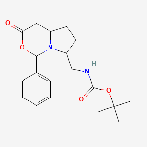 molecular formula C19H26N2O4 B15127109 tert-butyl ((3-oxo-1-phenylhexahydro-1H-pyrrolo[1,2-c][1,3]oxazin-7-yl)methyl)carbamate 