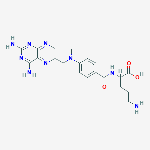 molecular formula C20H25N9O3 B15127110 5-Amino-2-{4-[(2,4-diamino-pteridin-6-ylmethyl)-methyl-amino]-benzoylamino}-pentanoic acid 