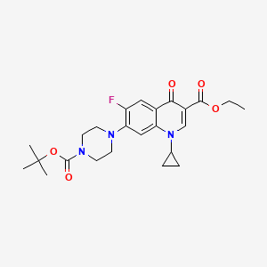 Ethyl 7-(4-(tert-butoxycarbonyl)piperazin-1-yl)-1-cyclopropyl-6-fluoro-4-oxo-1,4-dihydroquinoline-3-carboxylate