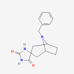 molecular formula C16H19N3O2 B1512719 8-Benzyl-8-azaspiro[bicyclo[3.2.1]octane-3,4'-imidazolidine]-2',5'-dione CAS No. 64192-79-6