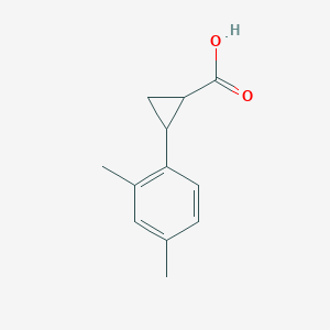 molecular formula C12H14O2 B15127207 2-(2,4-Dimethylphenyl)cyclopropane-1-carboxylic acid 