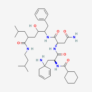 L-Aspartamide, N-[(1-aminocyclohexyl)carbonyl]-L-phenylalanyl-N1-[2-hydroxy-6-methyl-4-[[(3-methylbutyl)amino]carbonyl]-1-(phenylmethyl)heptyl]-, monohydrochloride, [1S-(1R*,2R*,4S*)]-(9CI)