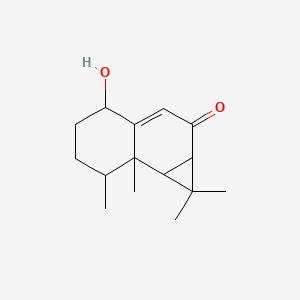 molecular formula C15H22O2 B15127248 4-Hydroxy-1,1,7,7a-tetramethyl-1a,4,5,6,7,7b-hexahydrocyclopropa[a]naphthalen-2-one 