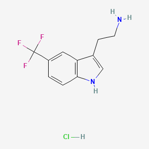 molecular formula C11H12ClF3N2 B1512726 2-(5-(Trifluoromethyl)-1H-indol-3-yl)ethanamine hydrochloride CAS No. 320782-17-0
